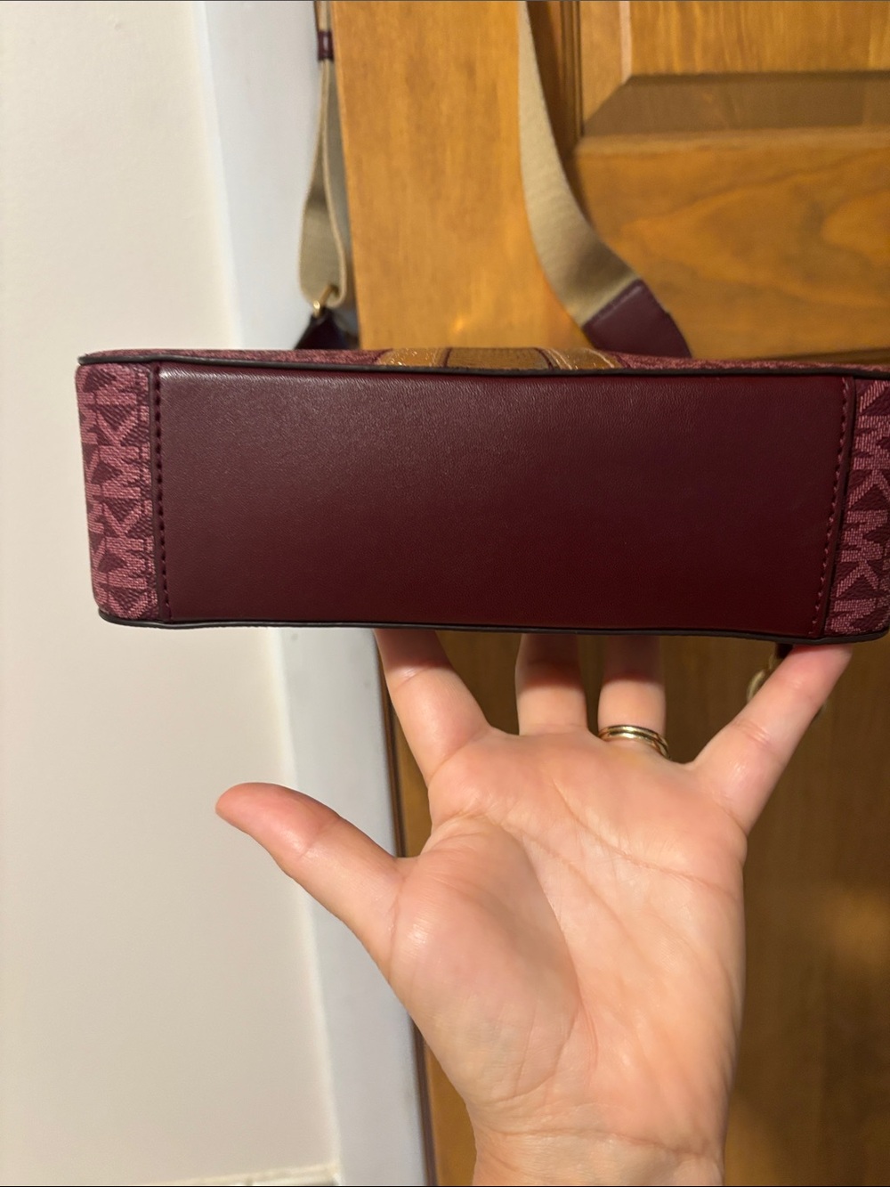 Michael Kors Plum Signature Crossbody with Gold Accent - Picture 6 of 14